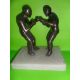 Escultura de bronce Boxeo sobre marmol 17 cm