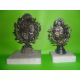Esculturas de bronce sobre mármol escudo uruguayo Nº 1 15 y cm Nº 2 17 cm