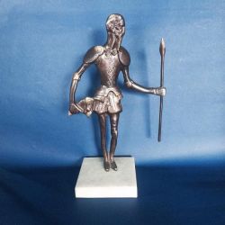 Escultura Quijote bronce fundido sobre mármol